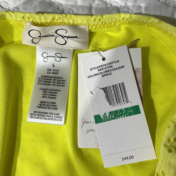 Jessica Sampson yellow eyelet bikini size large - Picture 8 of 12